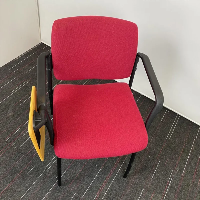Burgundy Tablet Writing Chair Stacking