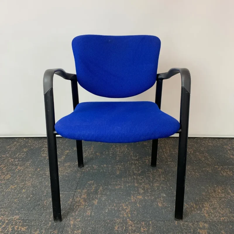 Blue Stacking Meeting Chair With Arms