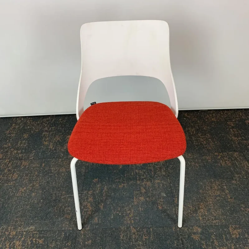 Kinnarps Embrace Red and White Meeting Chair