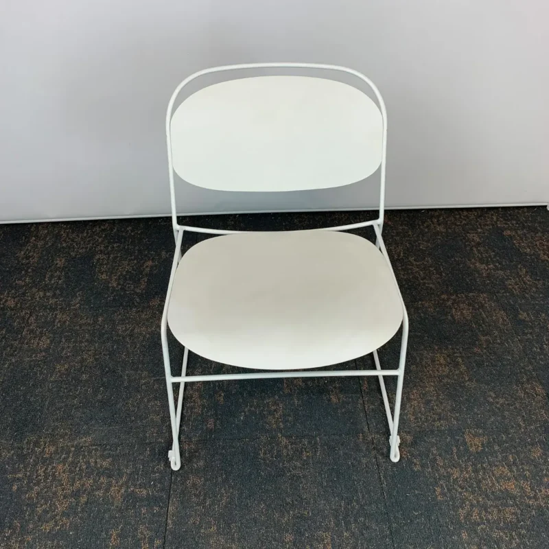 White Plastic Mold Meeting Chair