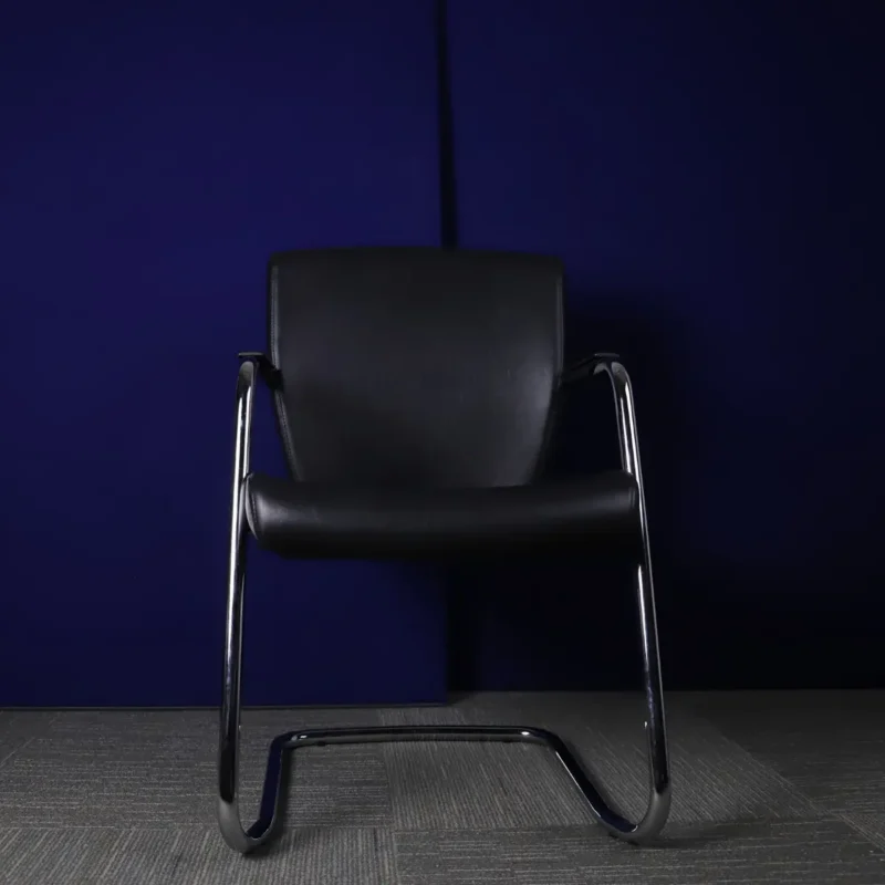 Pledge Black Meeting Chair with Chrome Cantilever Legs