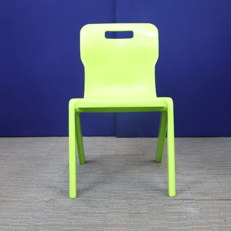 Green Plastic Molded Canteen Chair