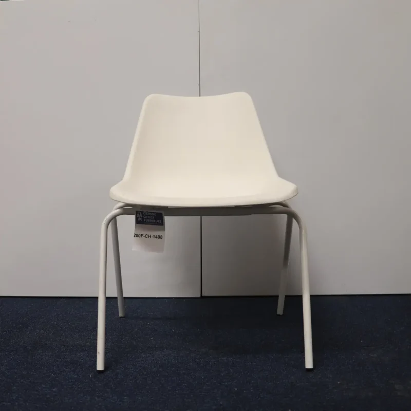 White Polyprop Chair with White Metal Legs