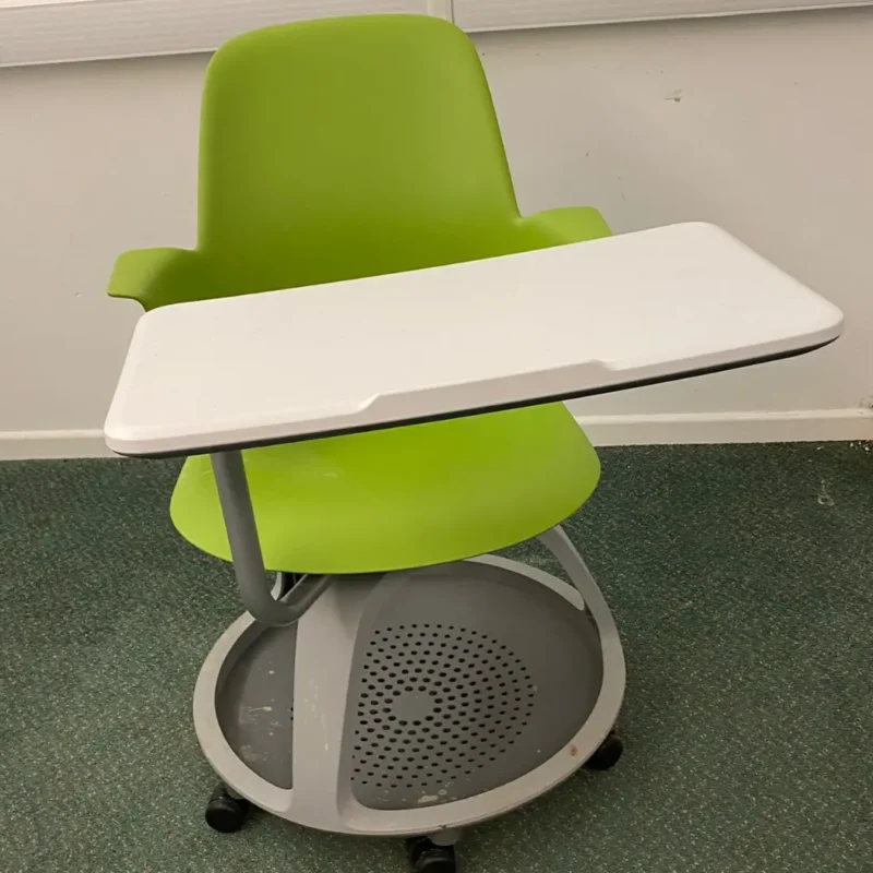 NODE School Table & Chair, student chair with table and storage underneath on castors