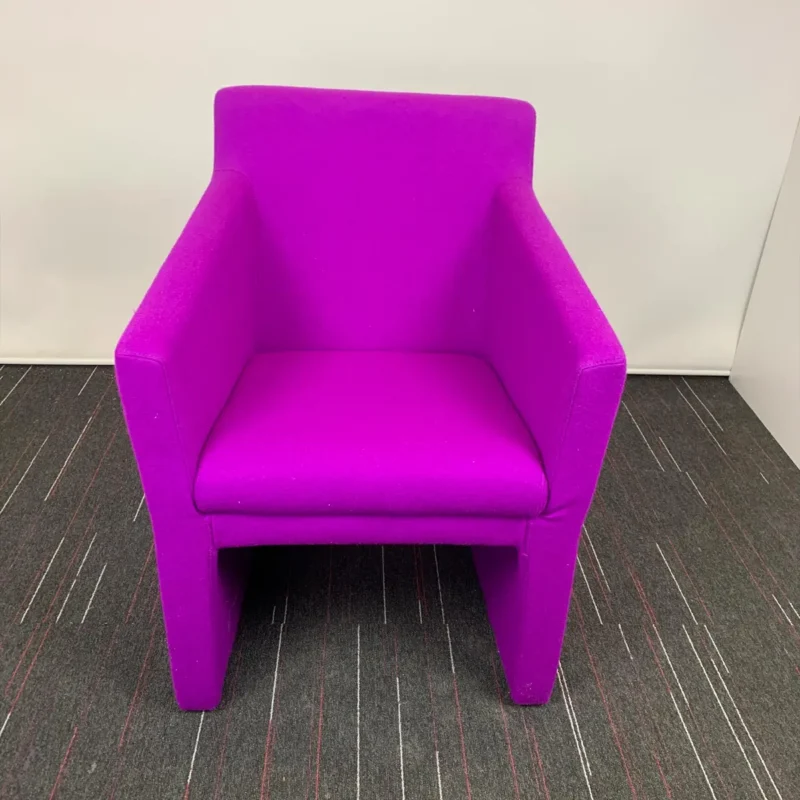 Purple Reception Chair with Arms