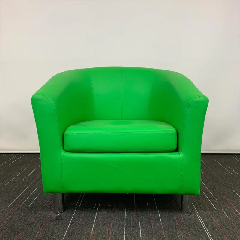 Vinyl Green Reception Tub Chair
