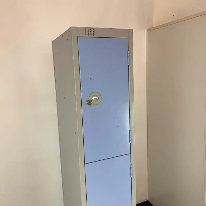 Elite 3 Door Light Blue and Grey Locker Unit