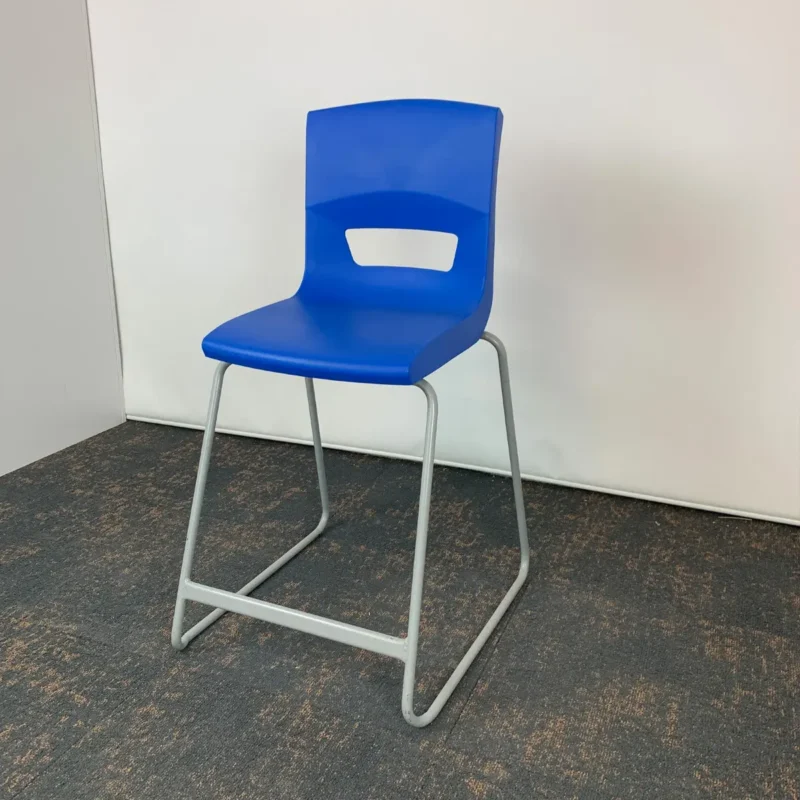 Blue Polypropylene Stool Chair