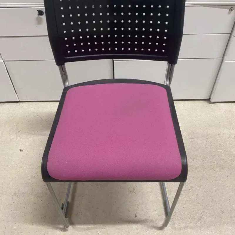 Purple Meeting Room Chair with Chrome Cantilever Legs