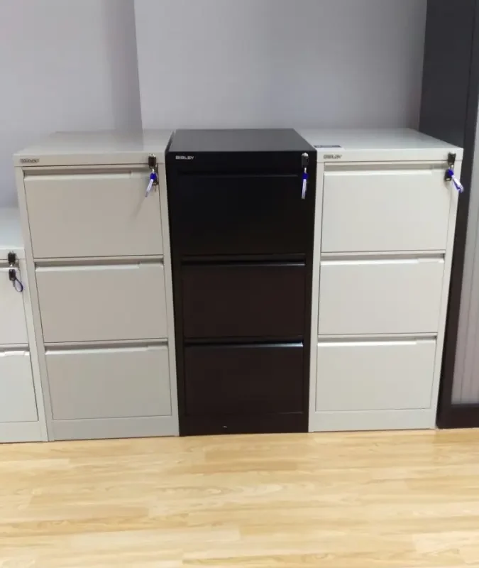 Three Drawer Lockable Filing Cabinet Coffee & Cream (we have various colours and makes available!)
