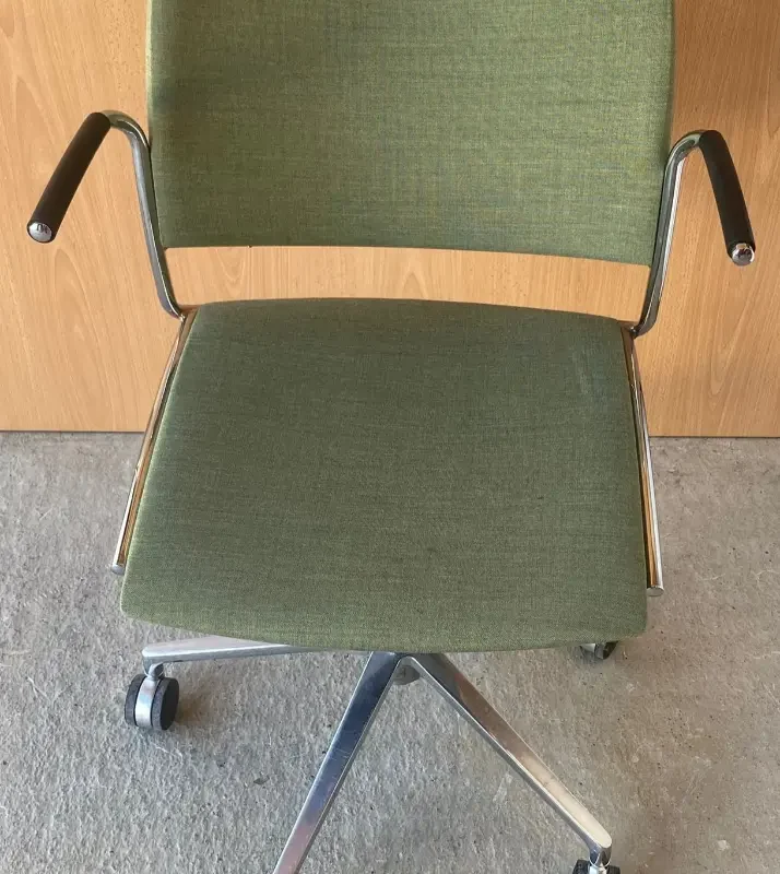 Casala Cello Chair With Arms Green Fabric